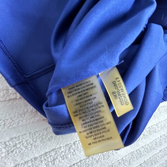 Guess Women Cut Out Sheath Dress Size 14 Blue Sleeveless Lined Back Zip New $118 - Picture 6 of 11